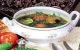 Кюфта бозбаш (Рисовый суп с фрикадельками)