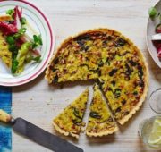 Итальянский пирог с ветчиной и шпинатом