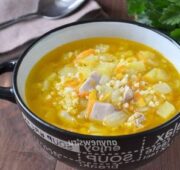 Суп из индейки с пшеном