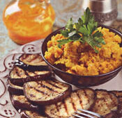 Баклажаны с чечевичным далом