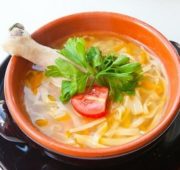 Как приготовить лапшу домашнюю с куриной ножкой