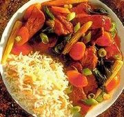 Баранина молодая с рисом по-крестьянски