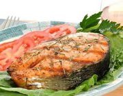 Рецепт "Стейк семги в сливочном соусе"