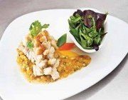 Хрустящая дорадо с манговым чатни