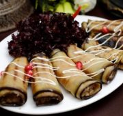 Как приготовить рулетики по-грузински из баклажанов